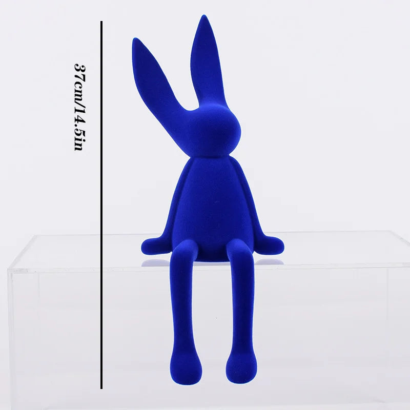 ArtZ® Nordic Abstract Rabbit Sculptures - Blue Adult