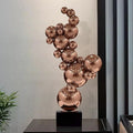 ArtZ® Bubbles Stainless Steel Sculpture - Small Rose Gold; Height 18.9 inch (48 cm)