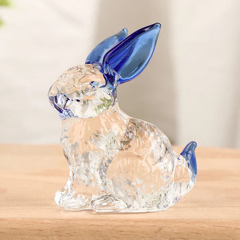 ArtZ® Hoppy Crystal Bunny Sculpture - Blue