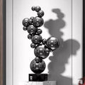 ArtZ® Bubbles Stainless Steel Sculpture - Small Black; Height 18.9 inch (48 cm)