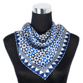Blue Silk Square Scarf Sabika
