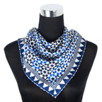 Blue Silk Square Scarf Sabika