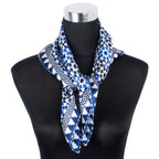 Blue Silk Square Scarf Sabika