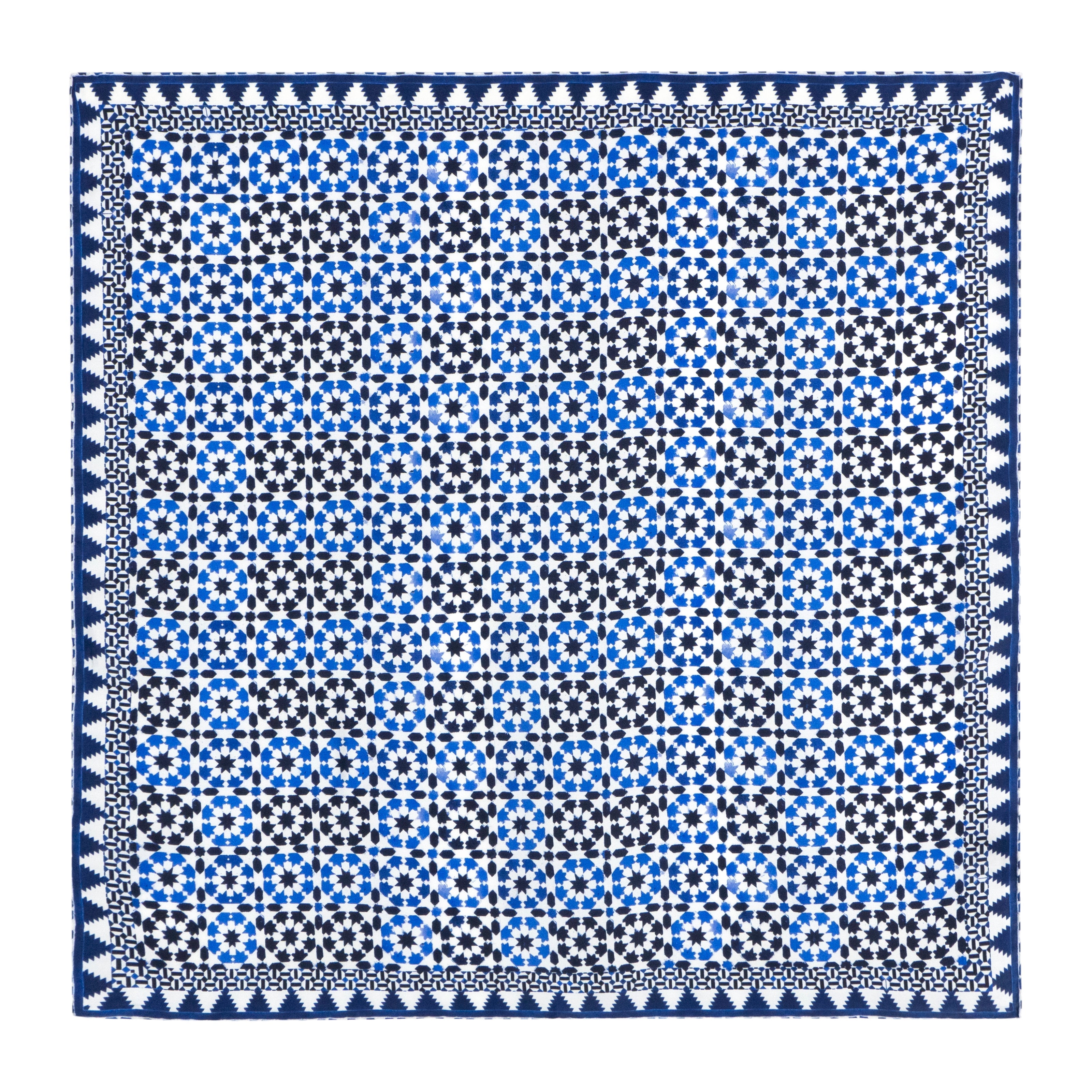 Blue Silk Square Scarf Sabika