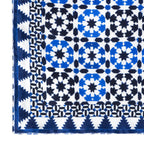 Blue Silk Square Scarf Sabika