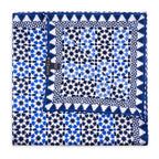Blue Silk Square Scarf Sabika