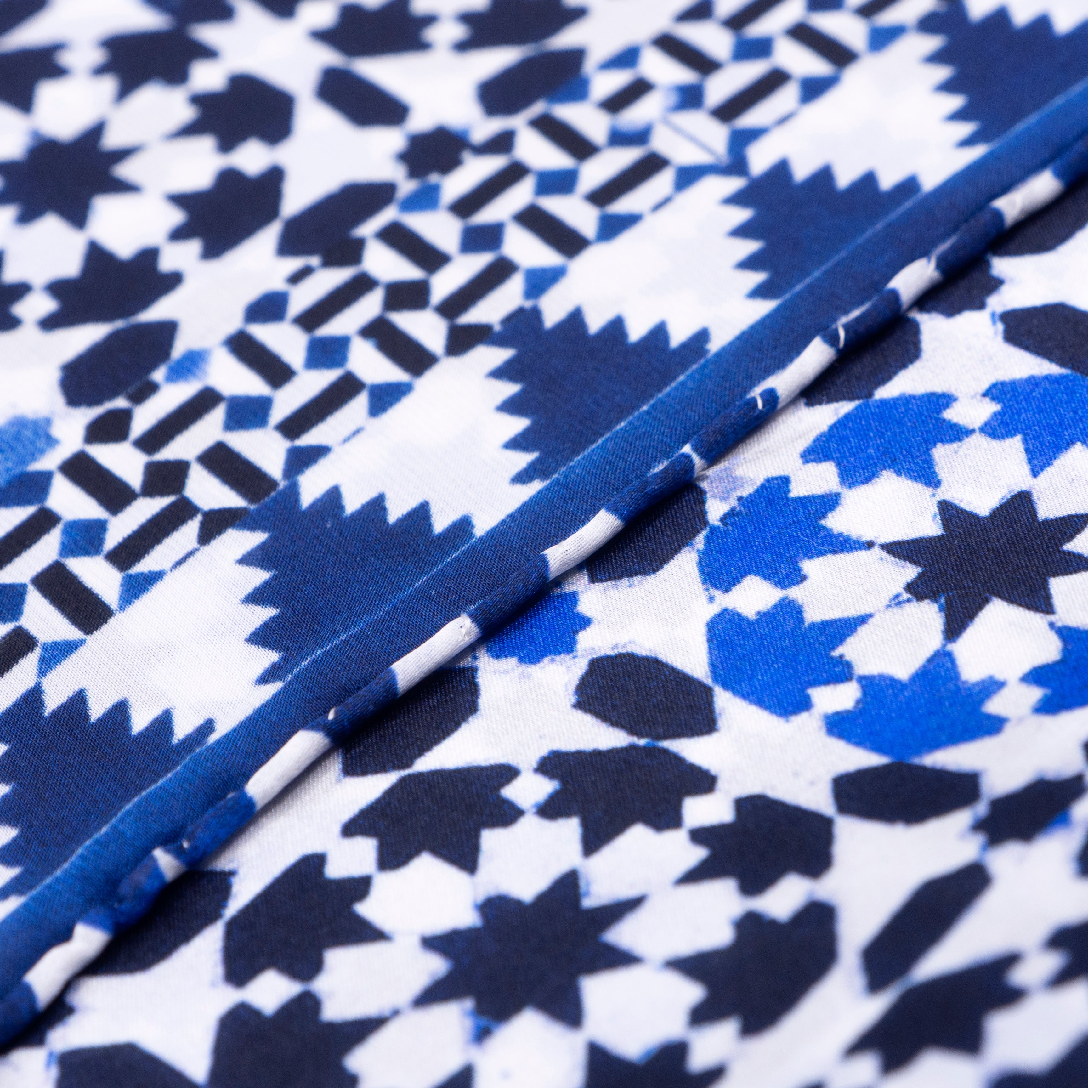 Blue Silk Square Scarf Sabika