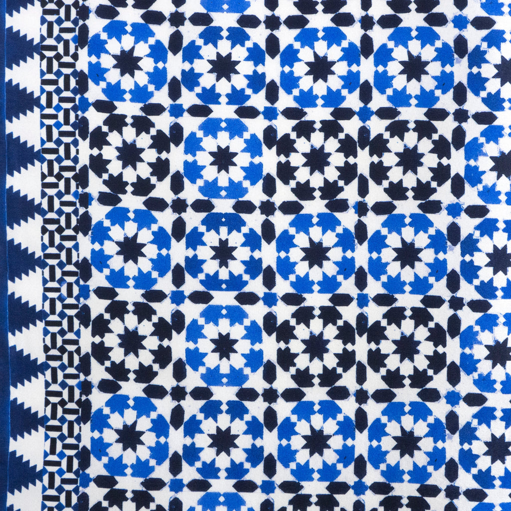 Blue Silk Square Scarf Sabika