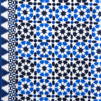 Blue Silk Square Scarf Sabika