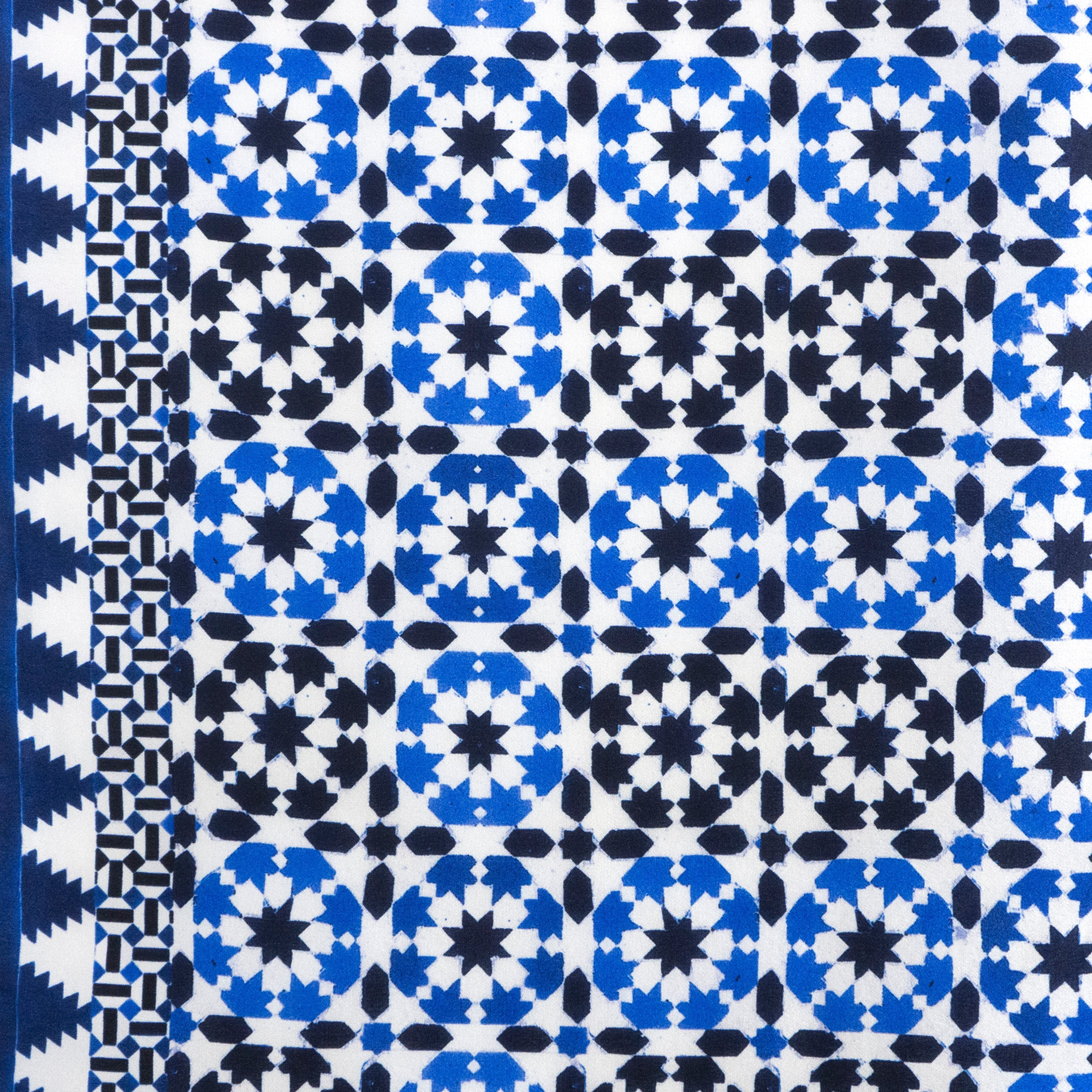 Blue Silk Square Scarf Sabika