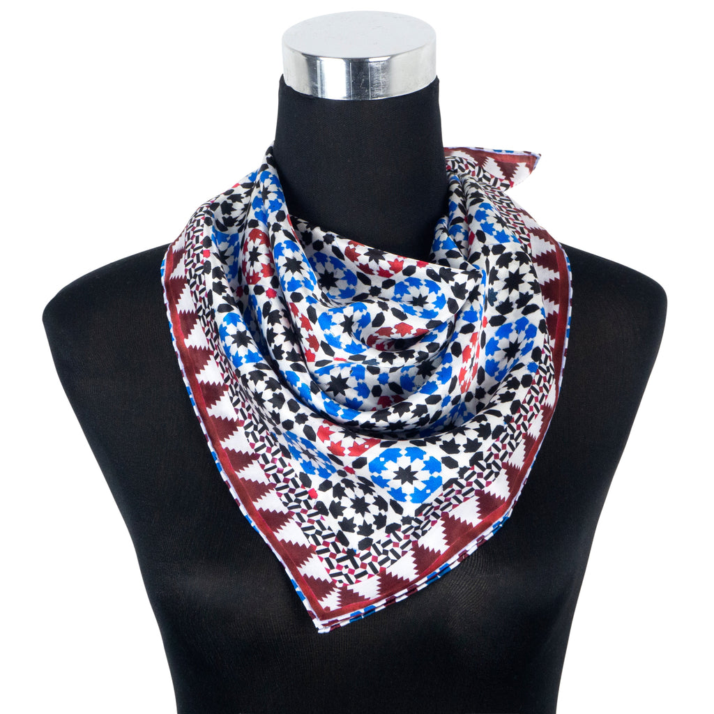 Square Silk Scarf Sabika Red