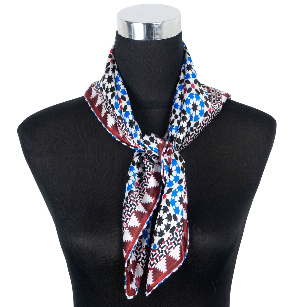 Square Silk Scarf Sabika Red