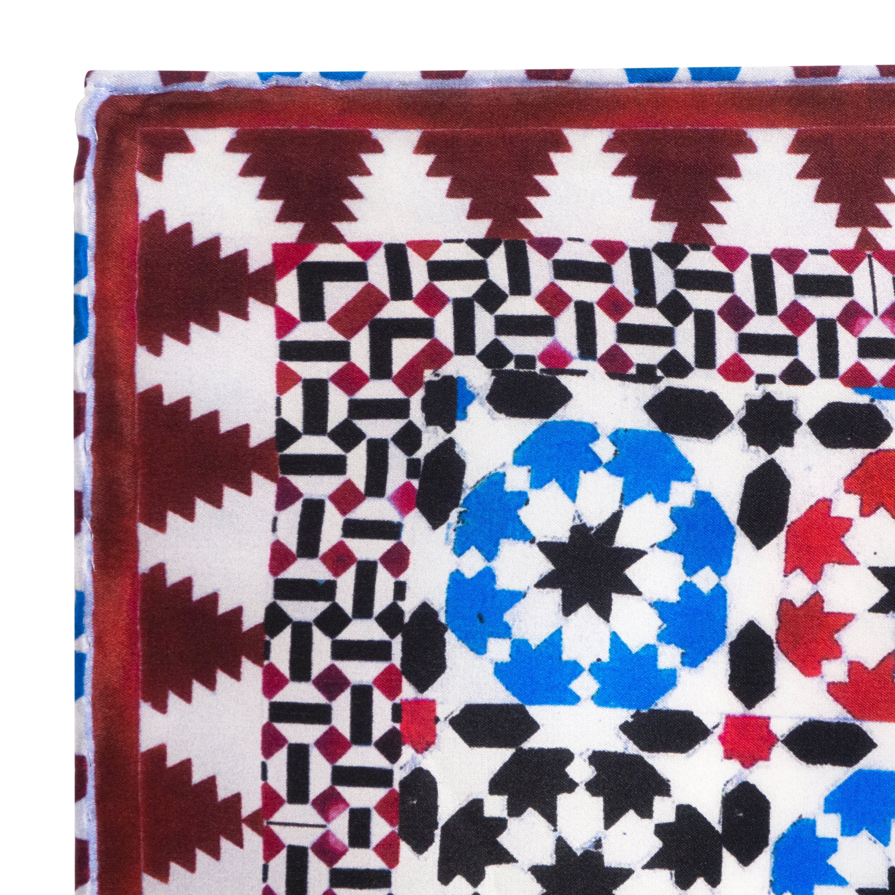 Square Silk Scarf Sabika Red