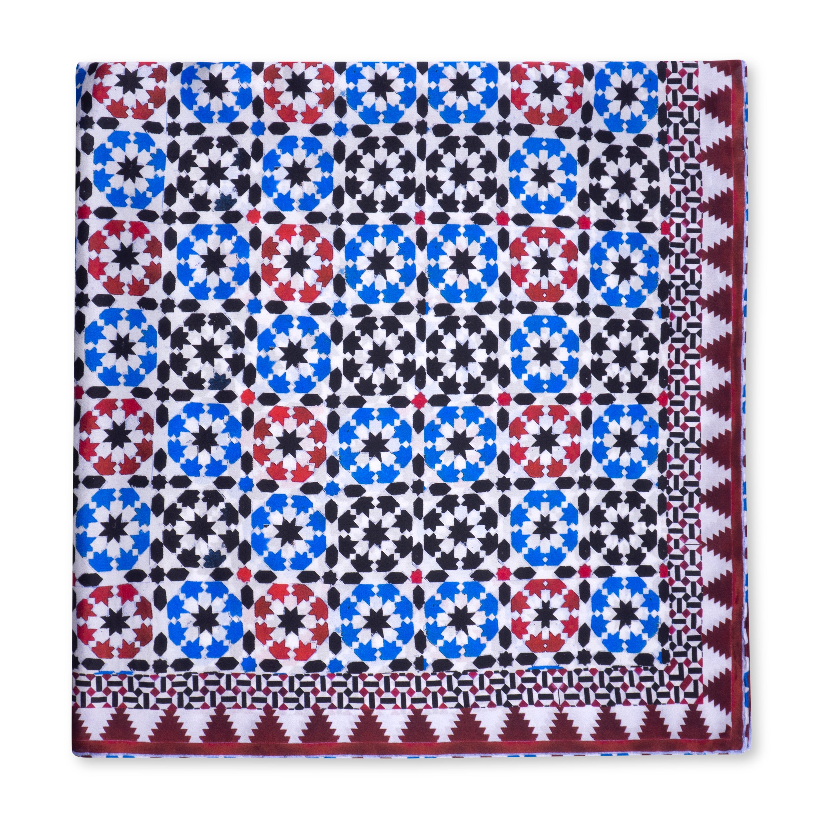 Square Silk Scarf Sabika Red