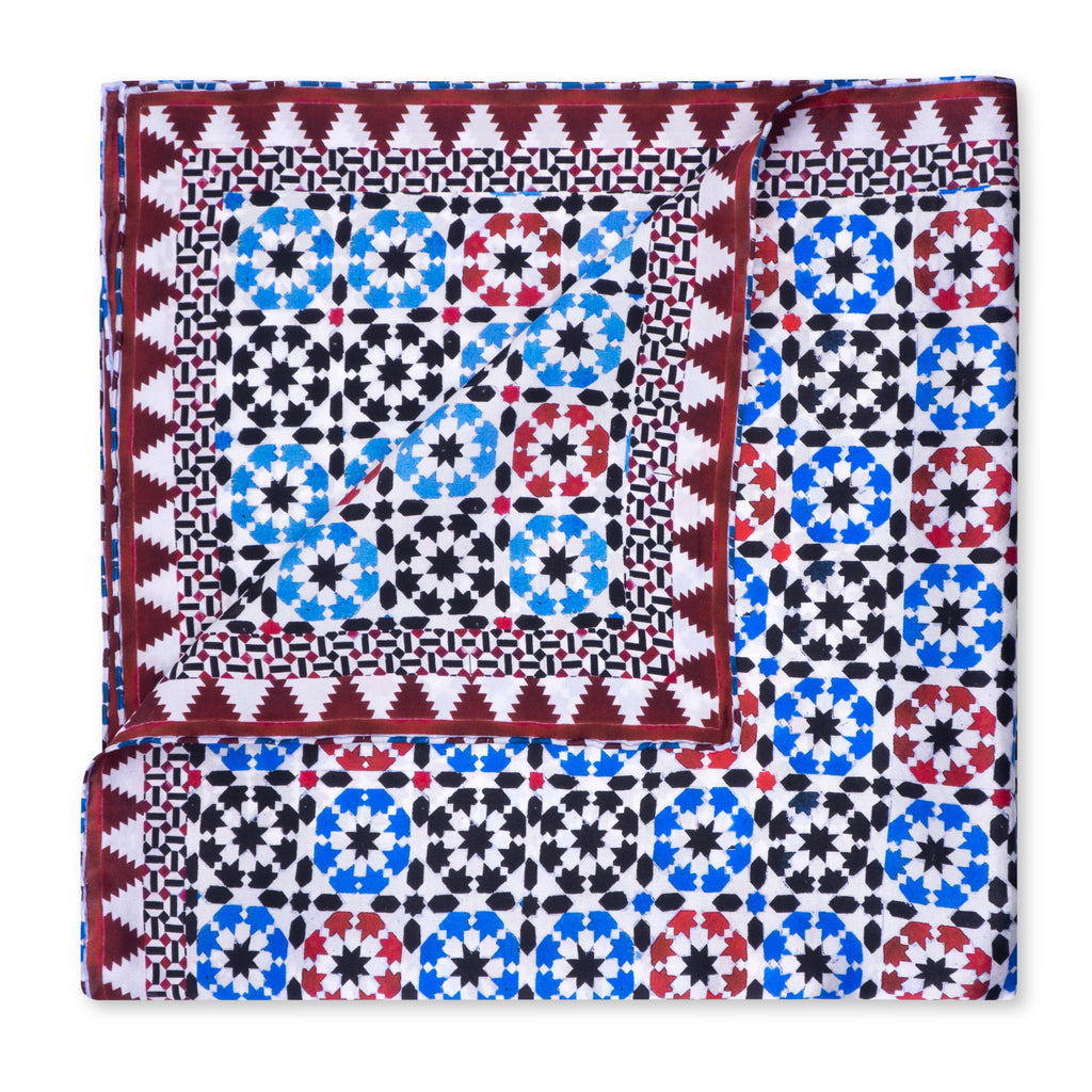 Square Silk Scarf Sabika Red