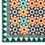 Islamic Art Square Silk Scarf Sabika Green