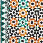 Islamic Art Square Silk Scarf Sabika Green