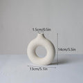 ArtZ® Hollow Ceramic Vase - White Small