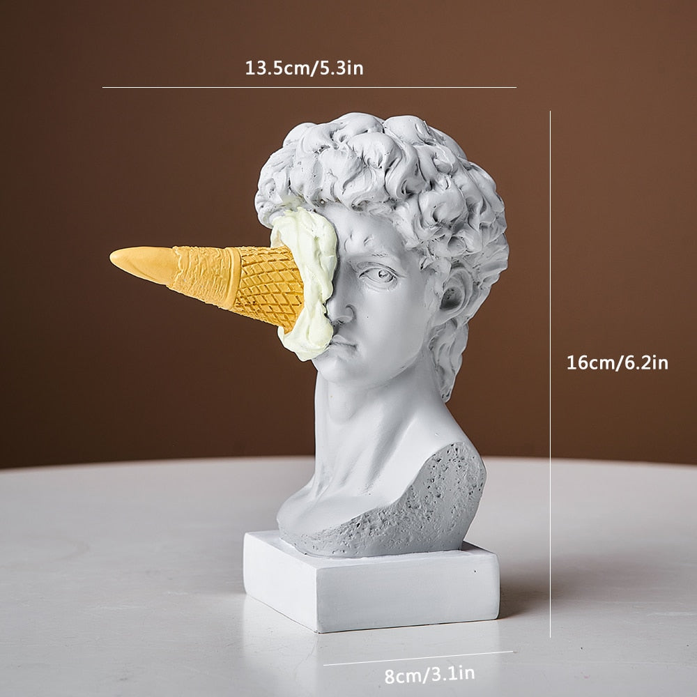 ArtZ® Nordic Ice Cream Face Sculpture - Vanilla