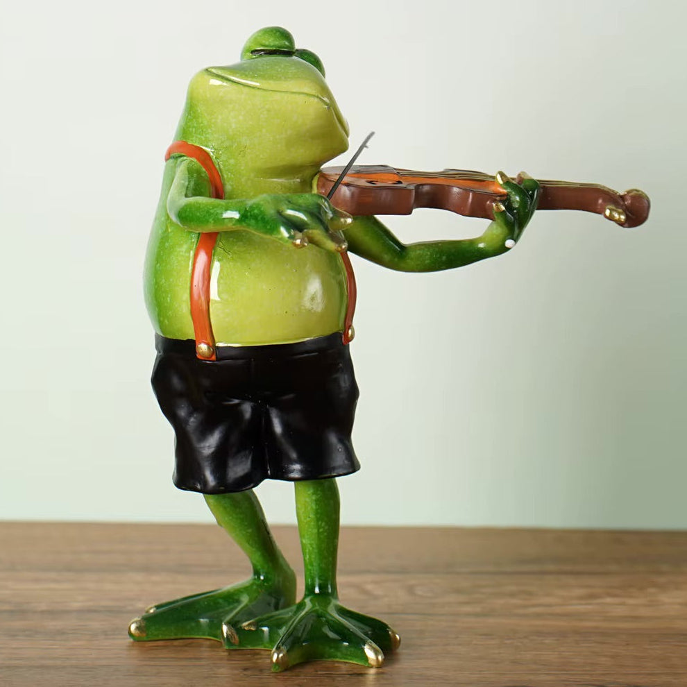 ArtZ® Croak ‘n’ Roll Frog Sculpture - Violin