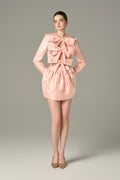 Flirty-1 Bow Accent Cutout Mini Dress