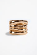 Layered Tower Bangle (Gold)
