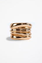 Layered Tower Bangle (Gold)
