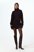 Knit Mini Dress (Black)