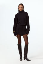 Knit Mini Dress (Black)