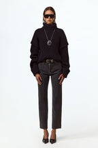 The Straight Ankle Jean (Stone Black)