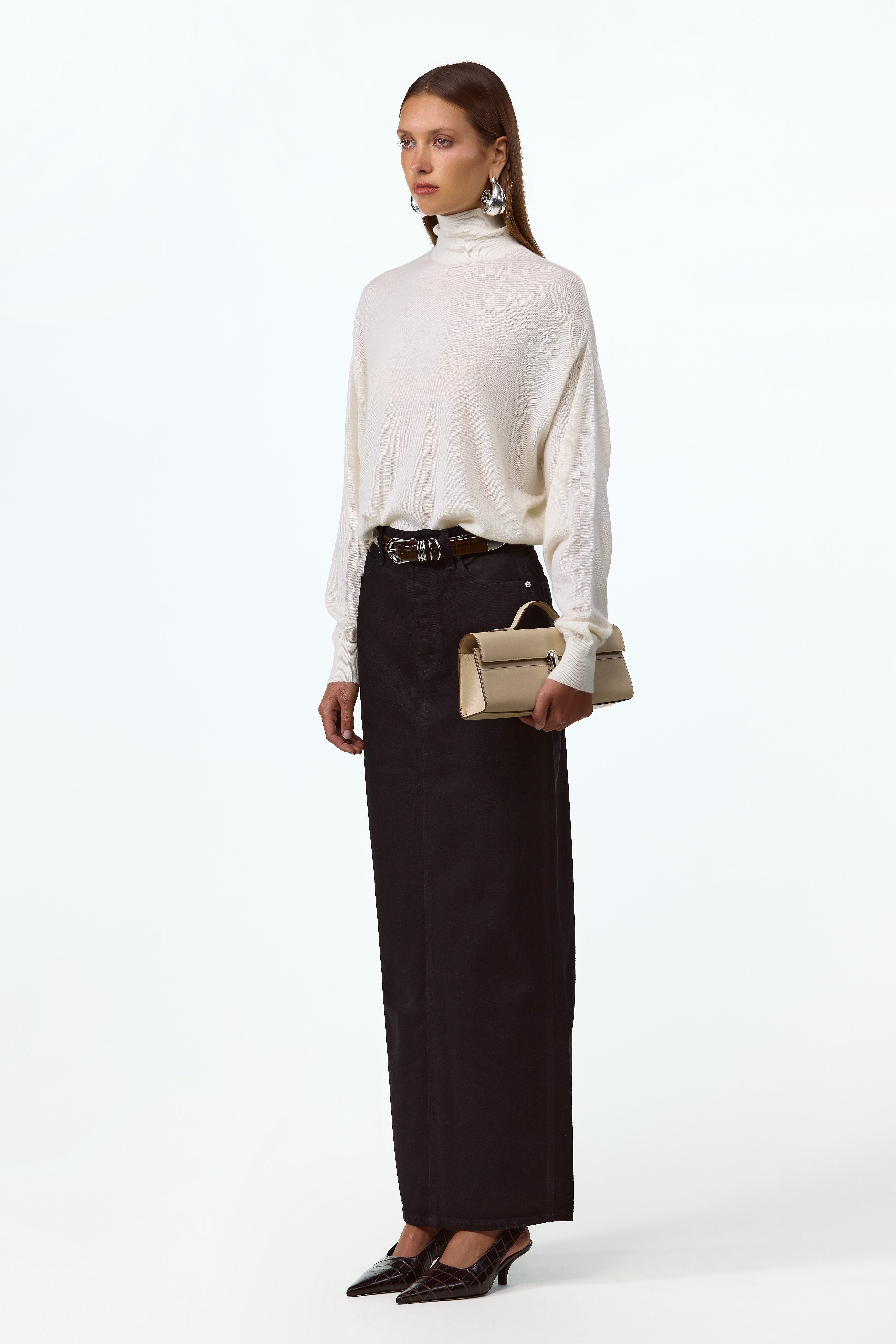 Relaxed Cashmere Turtleneck (Cream)