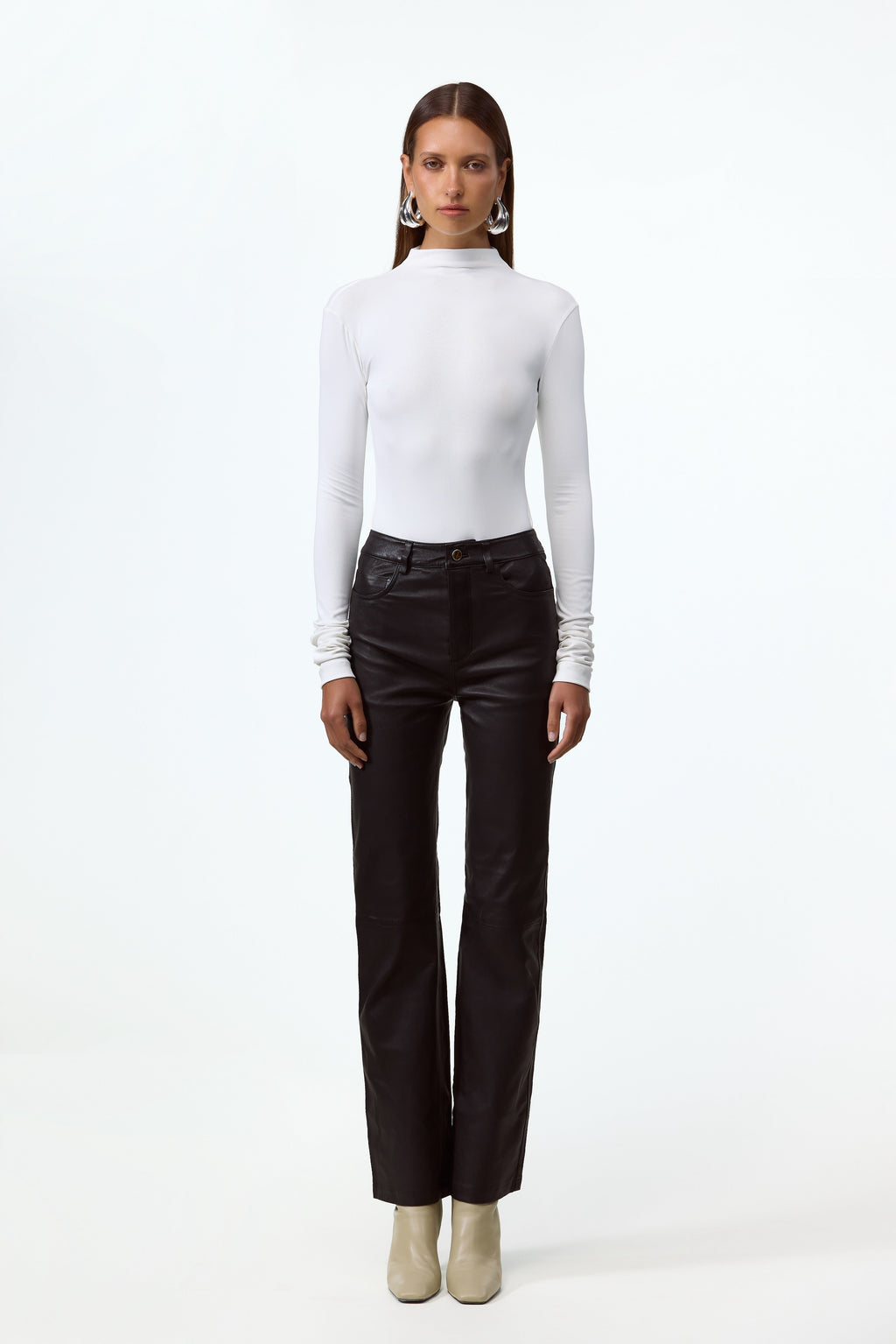 Long Sleeve Bodysuit (White)