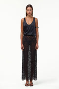 Lace Maxi Skirt (Black)