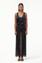Lace Maxi Skirt (Black)