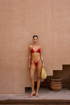 Stone Beaded String Bottom (Red)