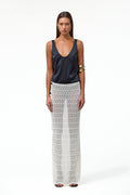 Keyhole Maxi Skirt (Cream)