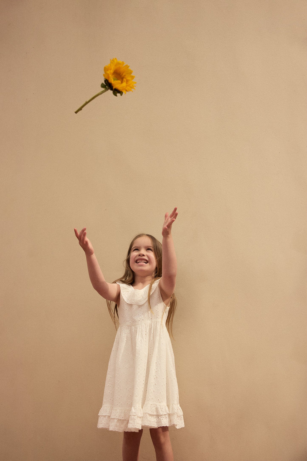 kids eyelet dress (white)