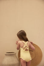 ruffle one piece (yellow daisy)