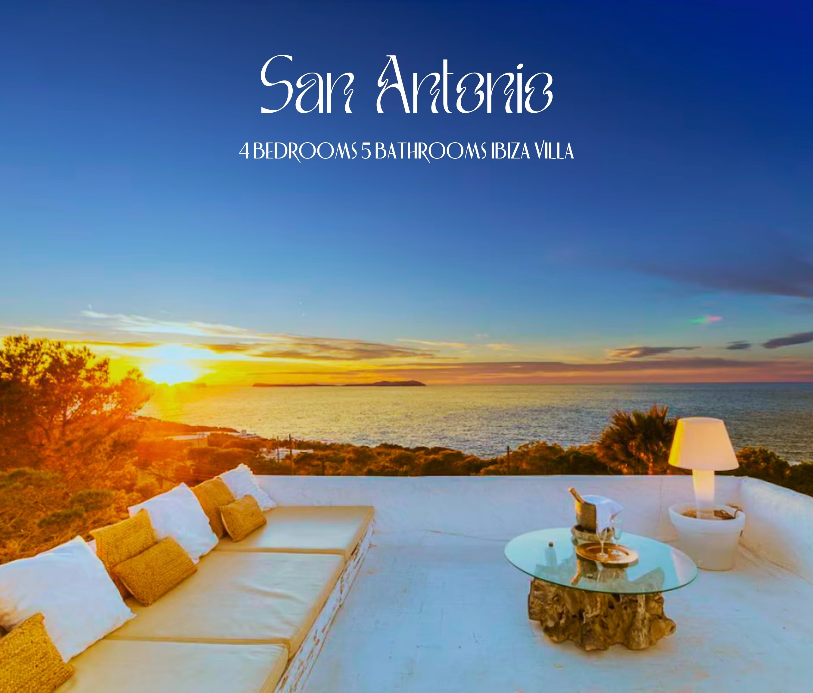 Mediterranean Seafront Ibiza Villa with Amazing Sunset Views in San Antonio