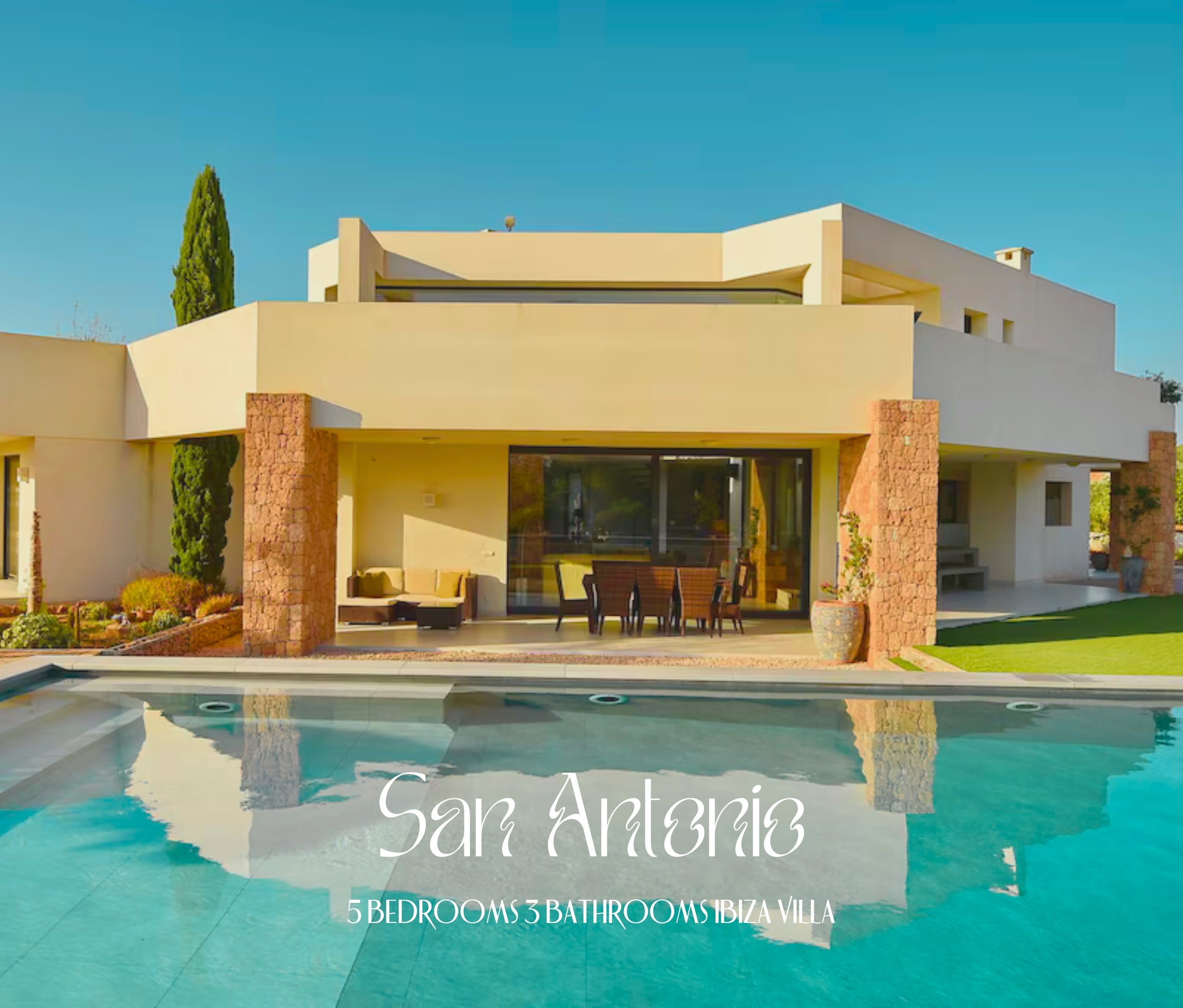 Modern Ibiza Villa with Stylish Interiors and a Massive Pool in San Antonio