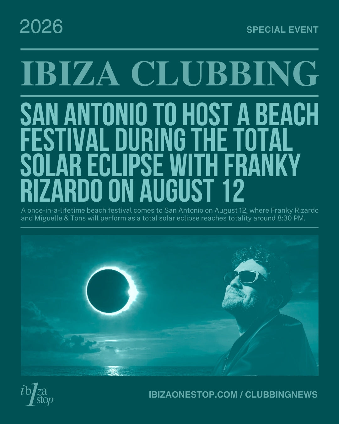 San Antonio to host a beach festival during the total solar eclipse with Franky Rizardo on August 12