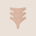 Lounge Underwear Seamless Bonded Brazilian Briefs (3-Pack) - Honey