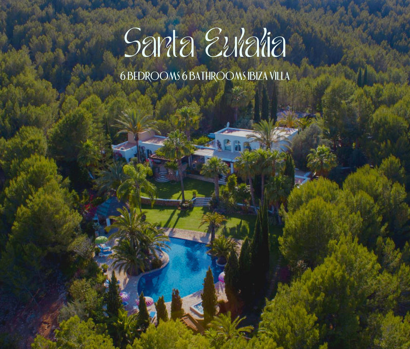 Secluded Peaceful Ibiza Villa with Panoramic Sea Views and a Huge Outdoor Space on Top of Atzaró Mountain near Santa Eulalia