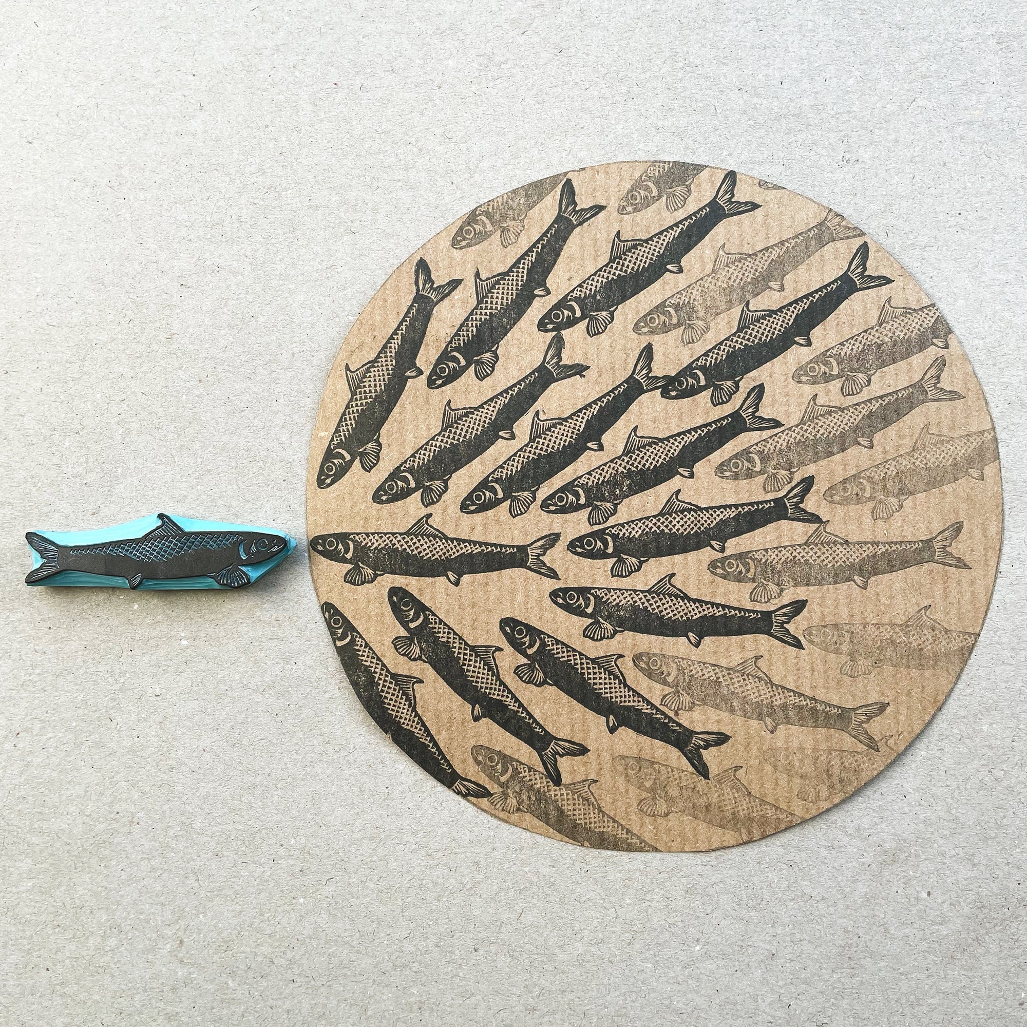 Sardine rubber stamps
