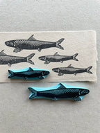 Sardine rubber stamps