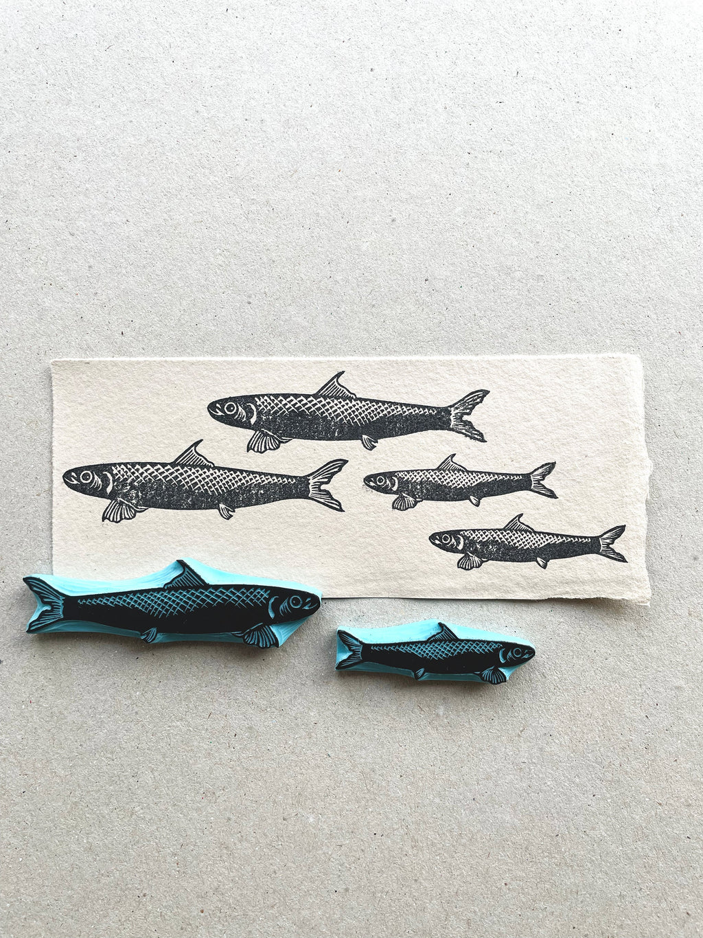 Sardine rubber stamps