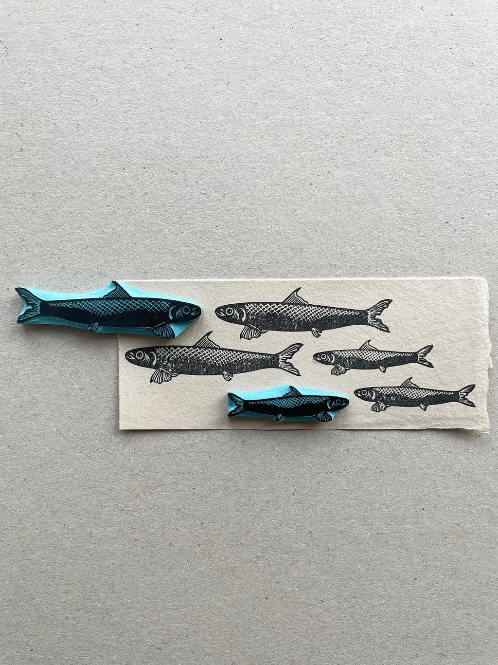 Sardine rubber stamps