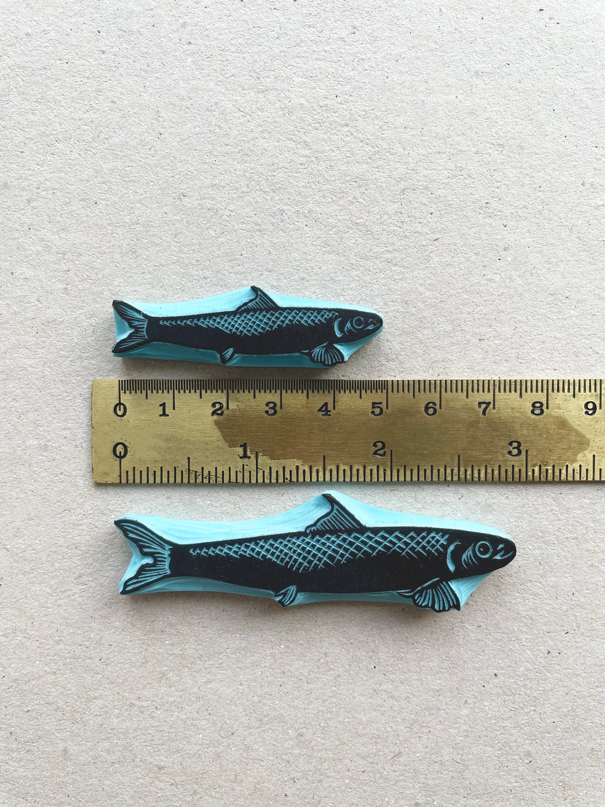 Sardine rubber stamps