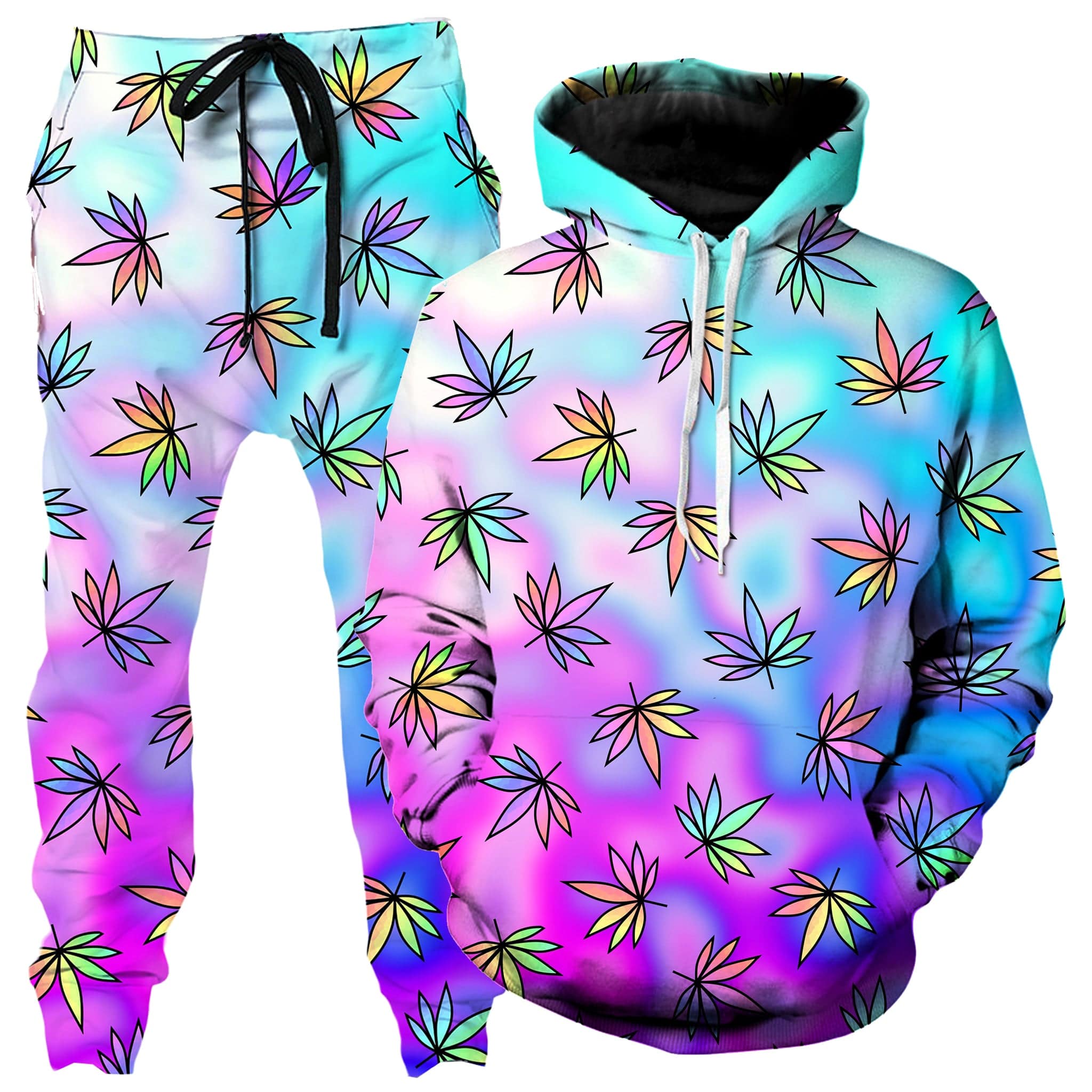 Cascading Marijuana Hoodie and Joggers Combo