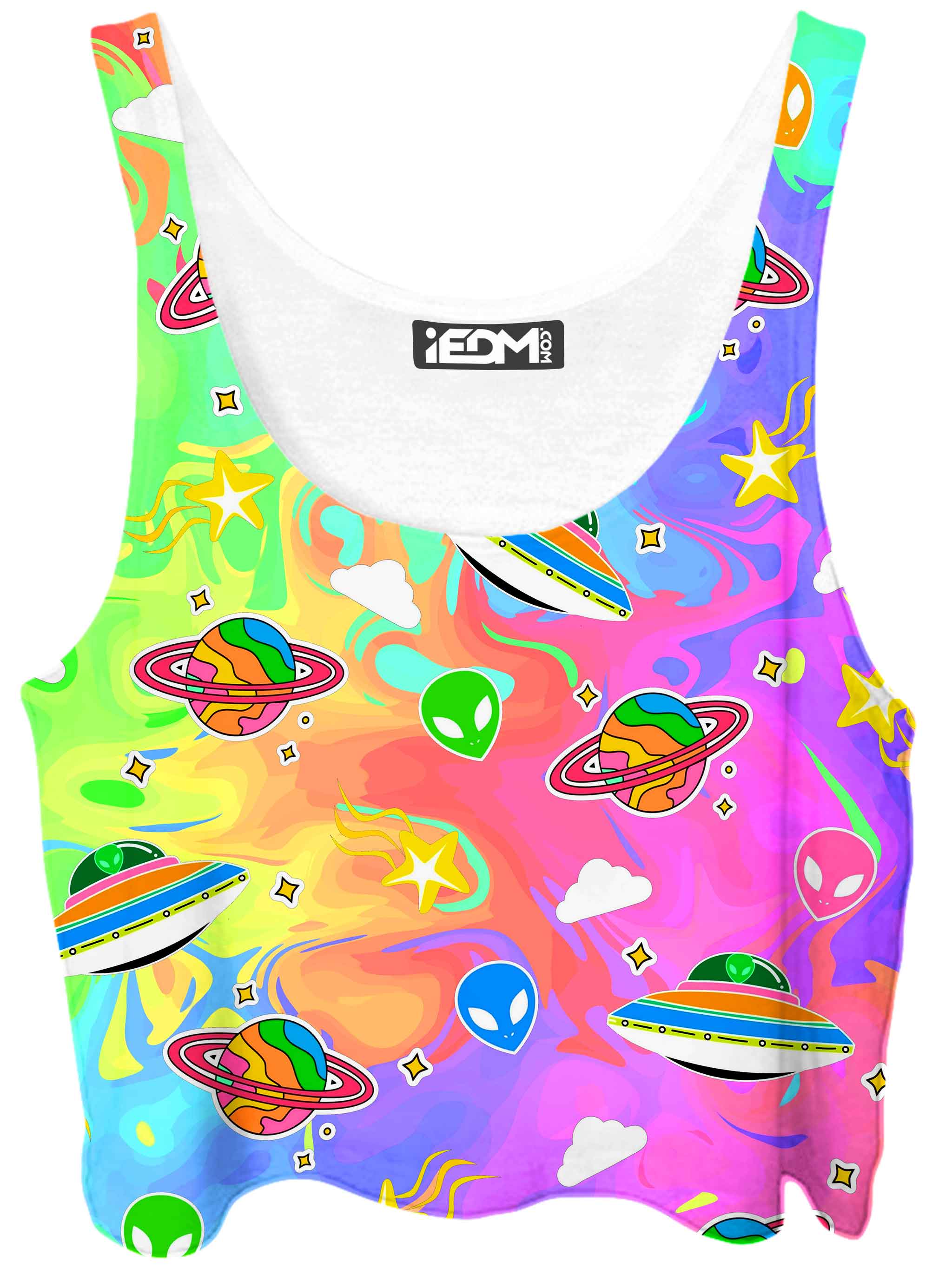 Trippy Alien Invasion Crop Top